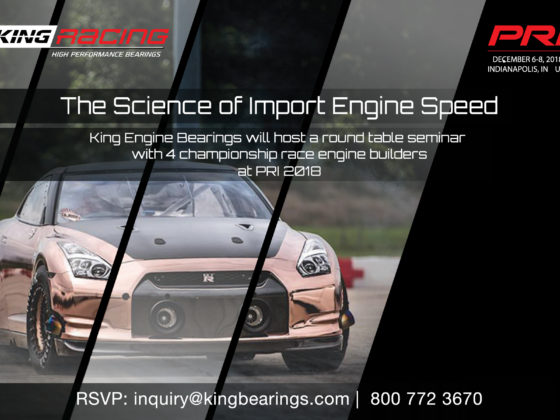 King racing, king engine bearings, PRI